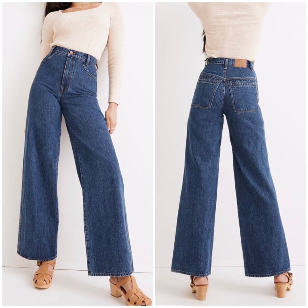 Madewell Superwide-Leg Jeans in Airley Wash 28x32